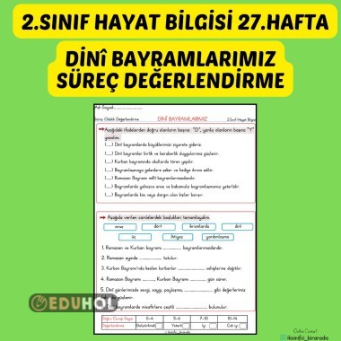 2.SINIF DİNİ BAYRAMLARIMIZ SÜREÇ DEĞERLENDİRME ETKİNLİKLERİ