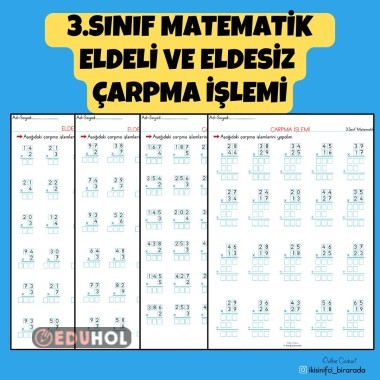 3.SINIF ELDELİ ÇARPMA İŞLEMLERİ ETKİNLİKLERİ