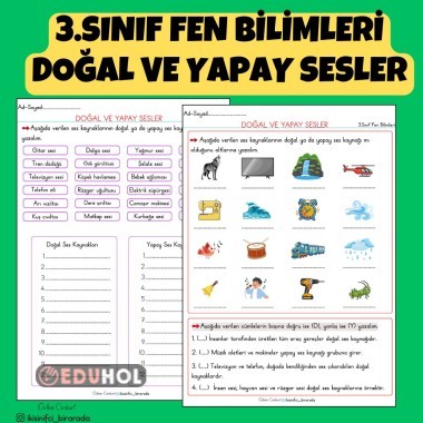 3.SINIF FEN BİLİMLERİ DOĞAL VE YAPAY SESLER ETKİNLİĞİ