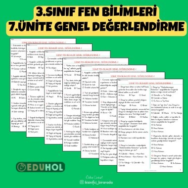 3.SINIF FEN BİLİMLERİ GENEL DEĞERLENDİRME