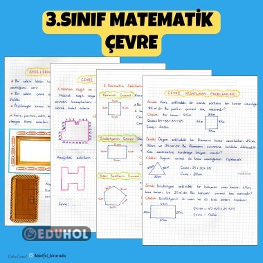 3.SINIF MATEMATİK ÇEVRE DEFTER NOTU