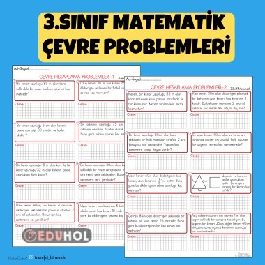 3.SINIF MATEMATİK  ÇEVRE HESAPLAMA PROBLEMLERİ 1-2