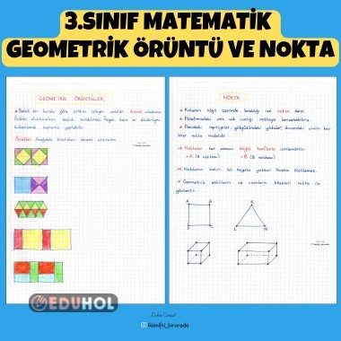 3.SINIF MATEMATİK GEOMETRİK ÖRÜNTÜLER VE NOKTA DEFTER ÖZETİ