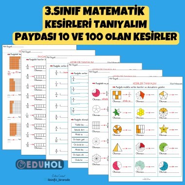 3.SINIF MATEMATİK KESİRLERİ TANIYALIM PAYDASI 10 VE 100 OLAN KESİRLER ETKİNLİK