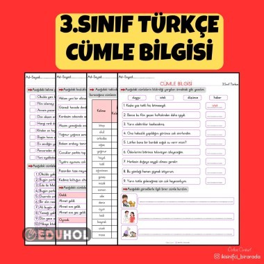 3.SINIF TÜRKÇE CÜMLE BİLGİSİ ETKİNLİKLERİ