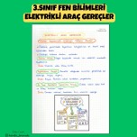 3.SINIF FEN BİLİMLERİ ELEKTRİKLİ ARAÇ GEREÇLER DEFTER NOTU