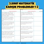 3.SINIF MATEMATİK KARIŞIK PROBLEMLER-1-2