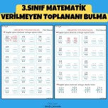 3.SINIF MATEMATİK VERİLMEYEN TOPLANANI BULMA ETKİNLİKLERİ