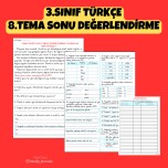 3.SINIF TÜRKÇE 8.TEMA SONU DEĞERLENDİRME