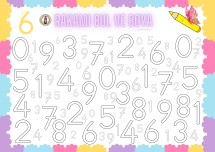 1.sınıf Rakamı Bul ve Boya