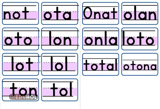 anetil ve O harfi heceleri