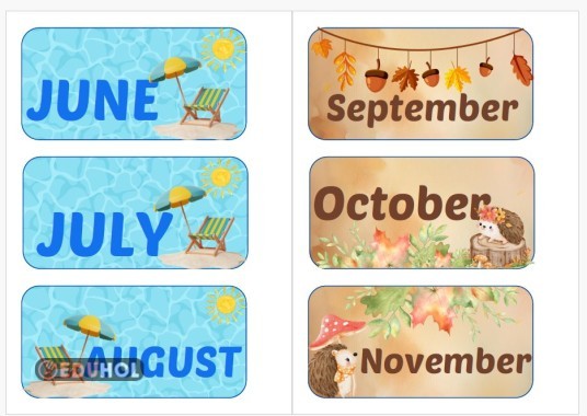 İngilizce Takvim Calendar