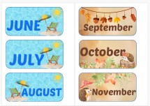 İngilizce Takvim Calendar