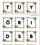 Harf Kartları şablonu(tüm alfabe)