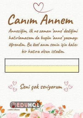 Anne Yazma Etkinliği