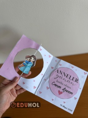Hareketli Anneler Günü Kutlama Kartı