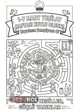 Yeşilay Haftası Boyanabilir Poster