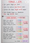 Türkçe Şiir Konusu İnteraktif Defter Notu