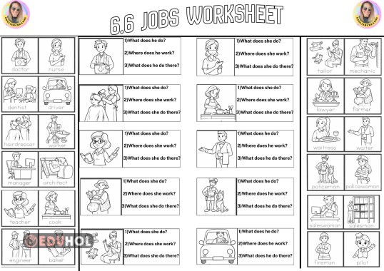 6.6 Jobs and Past Tense Worksheet