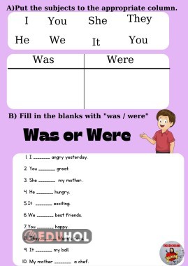 6.6 was/were worksheet