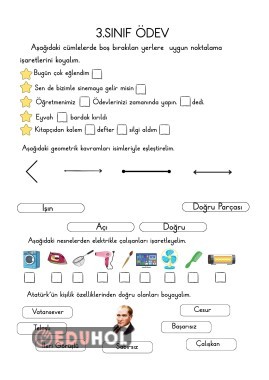 3.SINIF GÜNLÜK ÖDEV