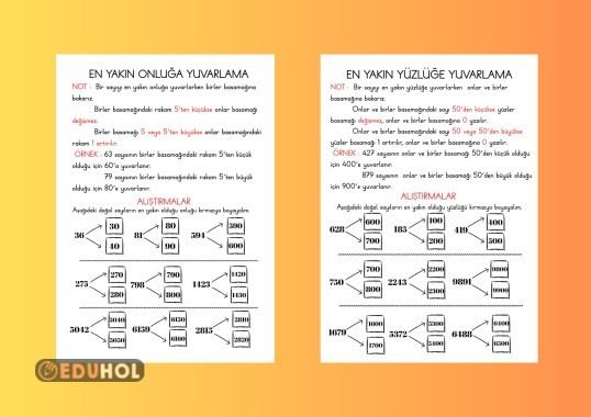 EN YAKIN ONLUĞA VE YÜZLÜĞE YUVARLAMA