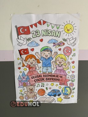 23 Nisan Çocuk Bayramı ❤️12 sayfalık afiş boyama