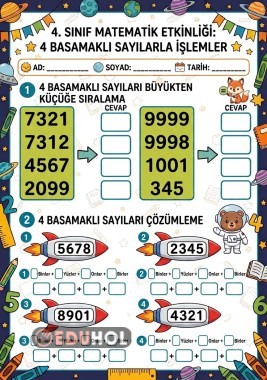 Dört basamaklı sayılarda sıralama