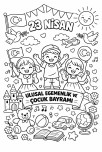 23 Nisan Boyama Sayfası