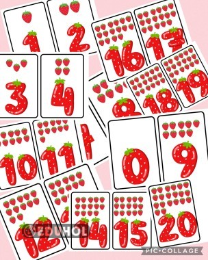 1 'den 20'ye Kadar Duvara Asmalık Çilekli Sayılarım
