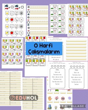 O HARFİ DEFTER YAPISTIR DİKTE OKUMA ÇALIŞMALARIM