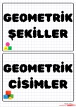 Geometrik Cisimler Geometrik Şekiller Duvar Kartları