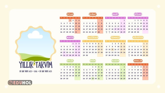 2026 takvim