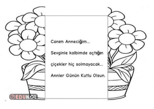 Anneler günü boyama katlama