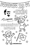 29 Ekim Cumhuriyet Bayramı boyama sayfası