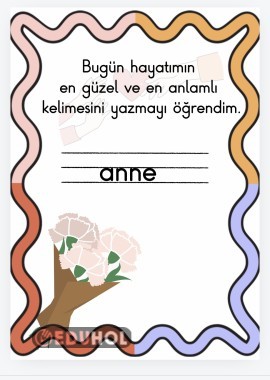 Anne yazmayı öğrenenler için💓