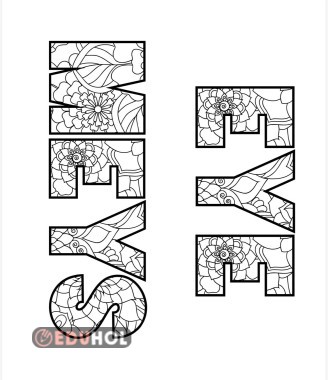 Eye Meys isim mandala boyama