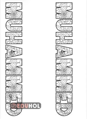Muhammed ismi mandala boyama