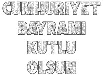 Cumhuriyet Bayramı boyama
