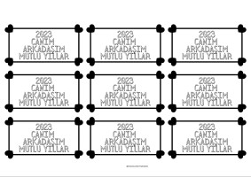 Arkadaşım için yeni yıl kartı