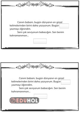 BABA YAZMA ETKİNLİĞİ