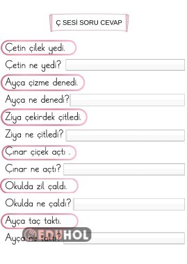 Ç SESİ SORU CEVAP