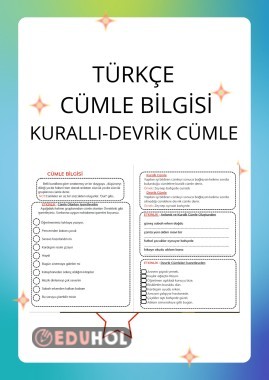 CÜMLE BİLGİSİ , KURALLI-DEVRİK CÜMLE