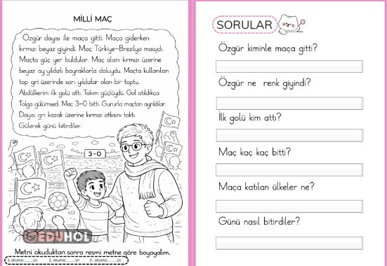 G SESİ OKU ANLA BOYA CEVAPLA