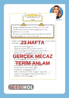 GERÇEK MECAZ TERİM ANLAM