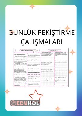 GÜNLÜK PEKİŞTİRME ÇALIŞMASI