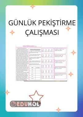 GÜNLÜK PEKİŞTİRME ÇALIŞMASI
