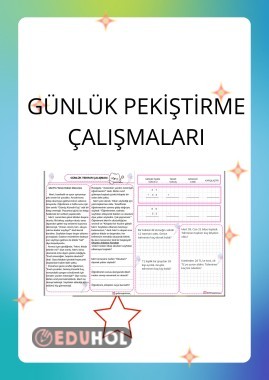 GÜNLÜK PEKİŞTİRME ÇALIŞMASI