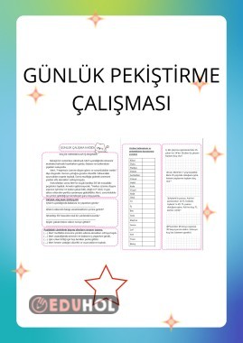 GÜNLÜK PEKİŞTİRME ÇALIŞMASI