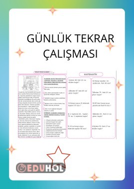 GÜNLÜK PEKİŞTİRME ÇALIŞMASI